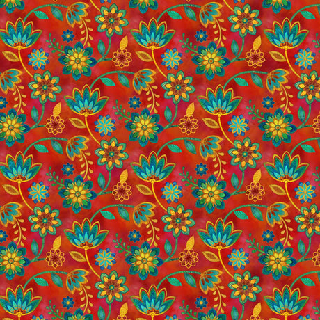 Boho Blooms - Floral Red - Northcott - Polonia Designs