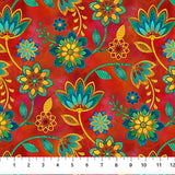 Boho Blooms - Floral Red - Northcott - Polonia Designs