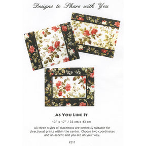 As You Like It Placemat pattern - Designs to Share with You - Polonia Designs