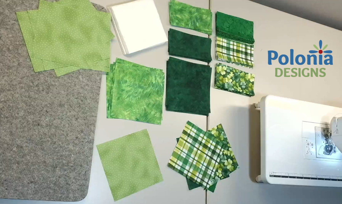 St. Patrick's Day Shamrock Flip-Out Quilted 8 Coaster Kit