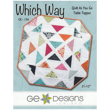 Which Way Quilt-As-You-Go Table Topper pattern - Geo Designs - Polonia Designs