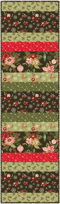 Glisten 12"x42" Quilt-As-You-Go Christmas Table Runner Kit