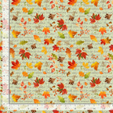 Gather with a Grateful Heart - Leaves on Scripts - Timeless Treasures - Polonia Designs