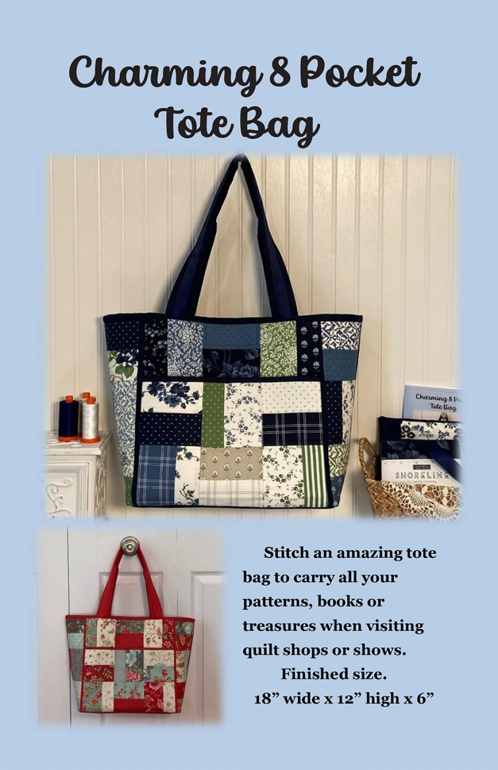 Charming 8 Pocket Tote Bag pattern