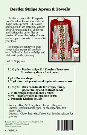 Border Stripe Apron and Towels pattern