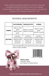 The Big Giant Quilted Bow pattern
