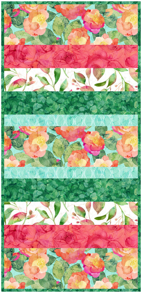 Mini Runner Quilt-As-You-Go Kit 12"x25" - Veranda | Northcott Fabrics