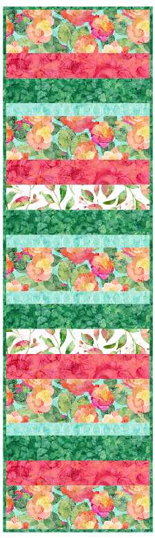 Veranda 12"x42" Quilt-As-You-Go Table Runner Kit - Curated by Polonia Designs - Polonia Designs