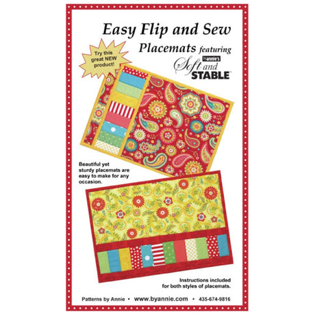 Easy Flip Sew Placemat pattern - ByAnnie - Polonia Designs