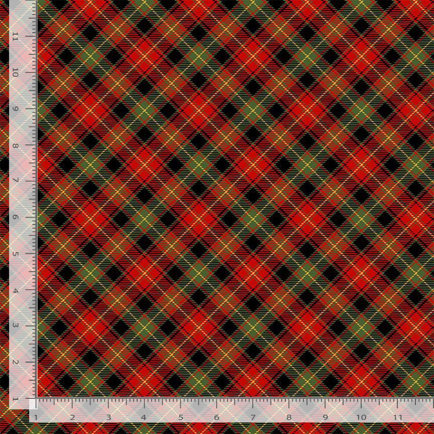 Merry Christmas Metallic - Tartan Plaid CM4136 | Timeless Treasures