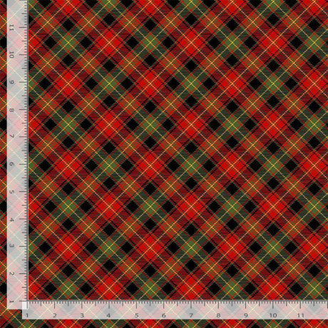 Merry Christmas Metallic - Tartan Plaid CM4136 | Timeless Treasures
