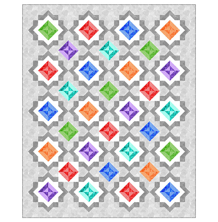 Birthstones pattern - QuiltFOX Design - Polonia Designs