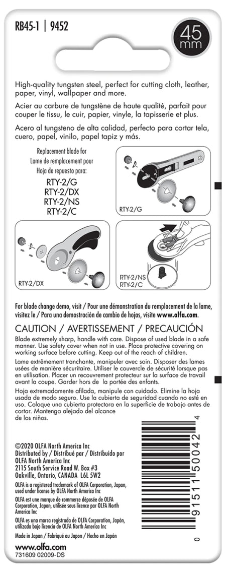 Olfa 45mm Rotary Blade - Olfa - Polonia Designs