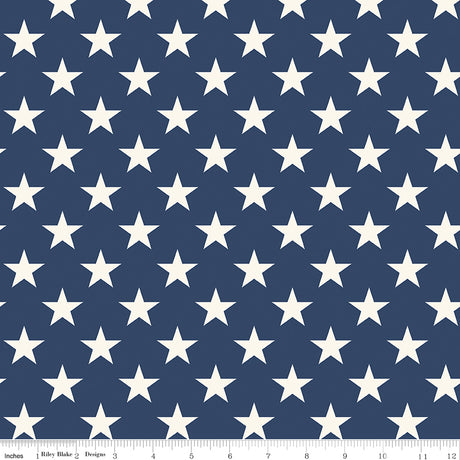 Freedom Garden - Wide Back Stars Blue - Riley Blake Designs - Polonia Designs