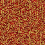 Blooming Holidays - Scarlet Metallic Gold Filigree - Hoffman Fabrics - Polonia Designs