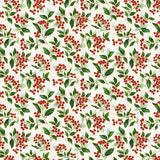 Blooming Holidays - Natural Metallic Gold Berries - Hoffman Fabrics - Polonia Designs