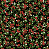 Blooming Holidays - Black Metallic Gold Berries - Hoffman Fabrics - Polonia Designs