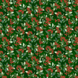 Blooming Holidays - Hunter Metallic Gold Berries - Hoffman Fabrics - Polonia Designs