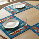 Boho Blooms 12"x18" Flip-Out Quilted Placemats Kit | Set of 4