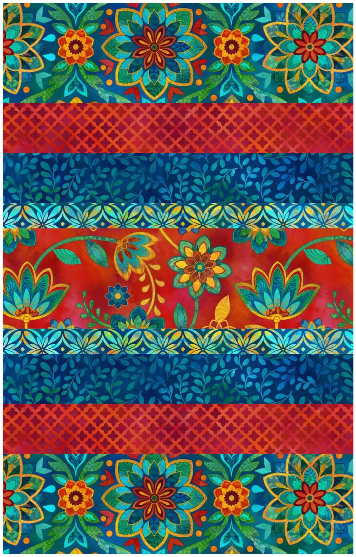 Quilt-As-You-Go 14"x21" Drying Mat Kit - Boho Blooms