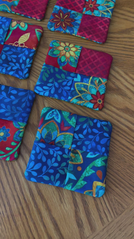 Boho Blooms Flip-Out Quilted 8 Coaster Kit - Curated by Polonia Designs - Polonia Designs