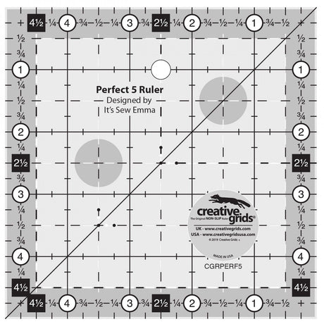 Creative Grids Perfect 5in Ruler - Creative Grids - Polonia Designs