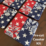 Freedom Garden Flip-Out Quilted 8 Coaster Kit - Curated by Polonia Designs - Polonia Designs