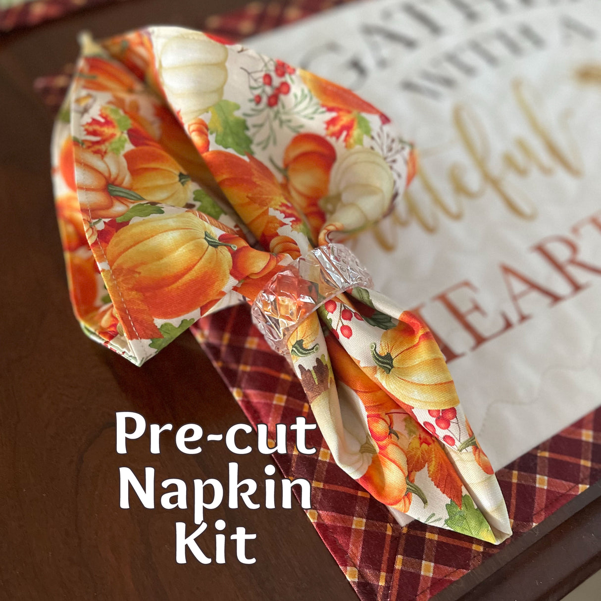 Napkin Kit | Gather with a Grateful Heart Collection - Set of 4 - Curated by Polonia Designs - Polonia Designs