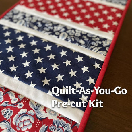 Freedom Garden 12"x42" Quilt-As-You-Go Table Runner Kit - Curated by Polonia Designs - Polonia Designs