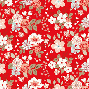 You & Me - Main Floral Red - Riley Blake Designs - Polonia Designs
