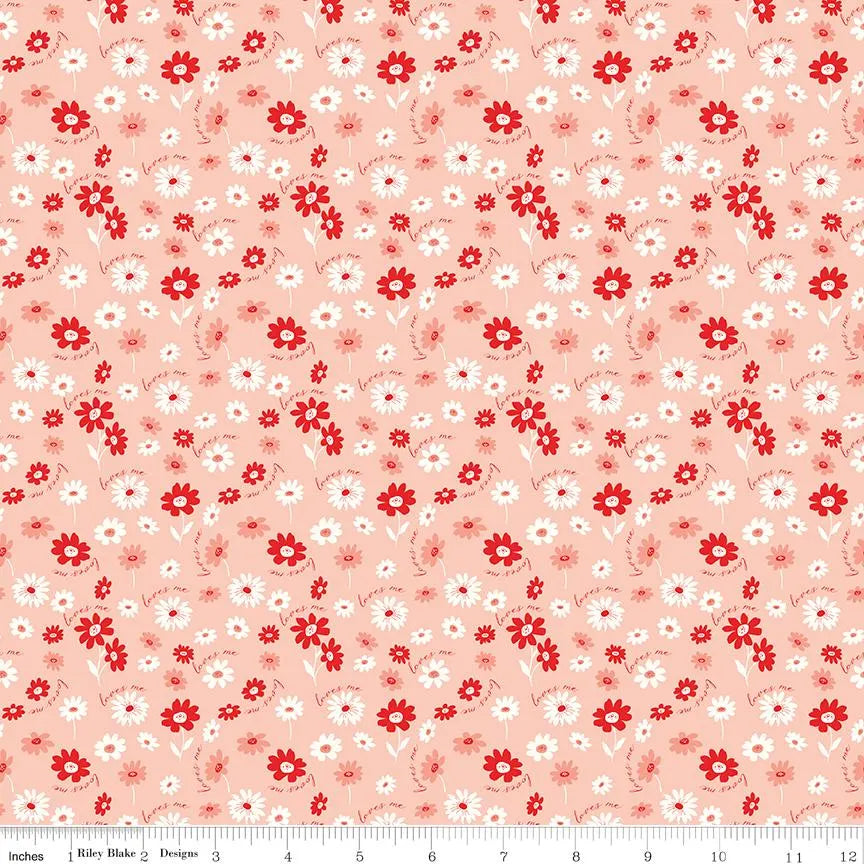 You & Me - Loves Me Pink Floral - Riley Blake Designs - Polonia Designs