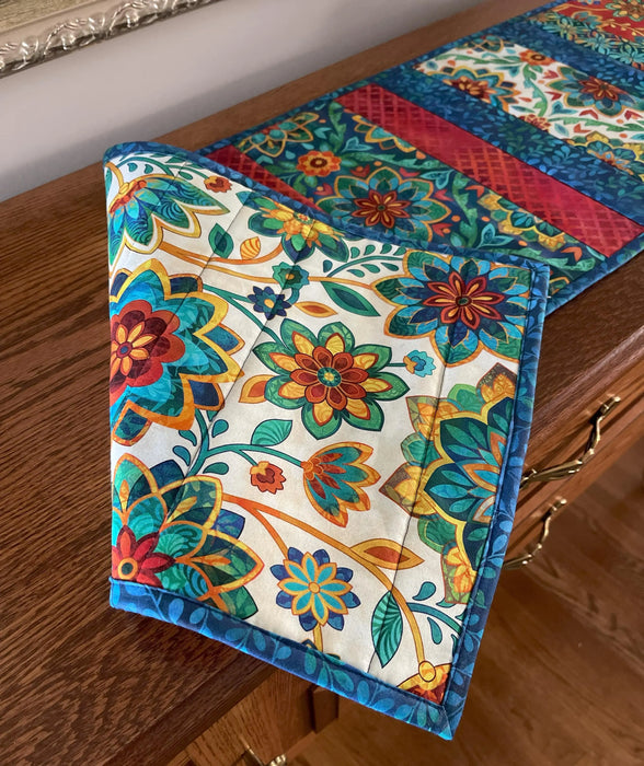 Quilt-As-You-Go 12"x42" Easy Quilted Table Runner Pattern