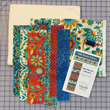 Boho Blooms 12"x42" Quilt-As-You-Go Table Runner Kit - Curated by Polonia Designs - Polonia Designs