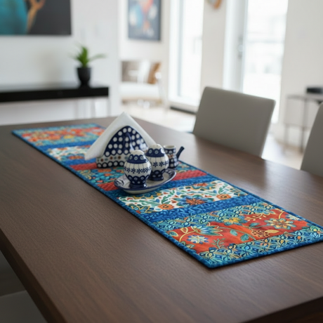 Quilt-As-You-Go 12"x42" Easy Quilted Table Runner Pattern