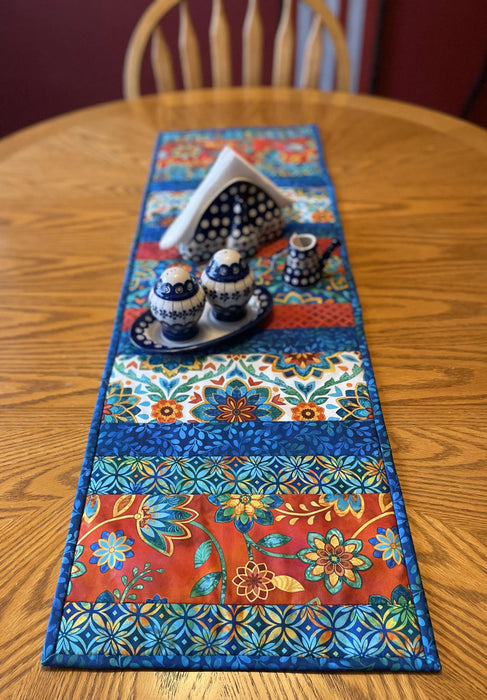 Quilt-As-You-Go 12"x42" Easy Quilted Table Runner Pattern