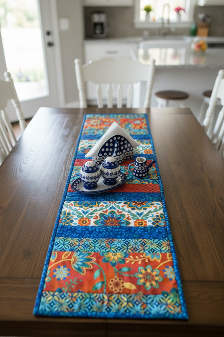 Quilt-As-You-Go 12"x42" Easy Quilted Table Runner Pattern