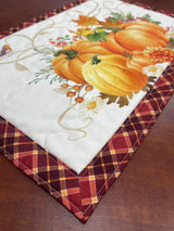 Quilted Panel Self-Binding Placemat Pattern Instant Download - Polonia Designs - Polonia Designs