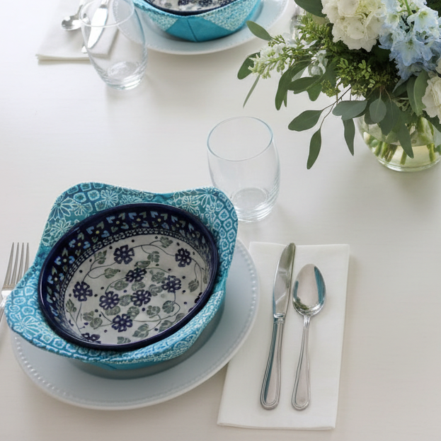 Quilt-As-You-Go Daisy Delight Bowl Cozy Pre-cut Kit - Set of 4