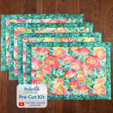 Veranda 12"x18" Self-Binding Quilted Placemats Kit-Green | Set of 4 - Curated by Polonia Designs - Polonia Designs