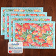 Veranda 12"x18" Self-Binding Quilted Placemats Kit-Teal | Set of 4 - Curated by Polonia Designs - Polonia Designs